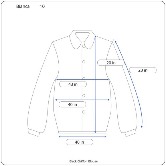 Bianca Black Chiffon Blouse in Size 10 - Picture 6 of 6